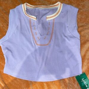 purple baby top shein